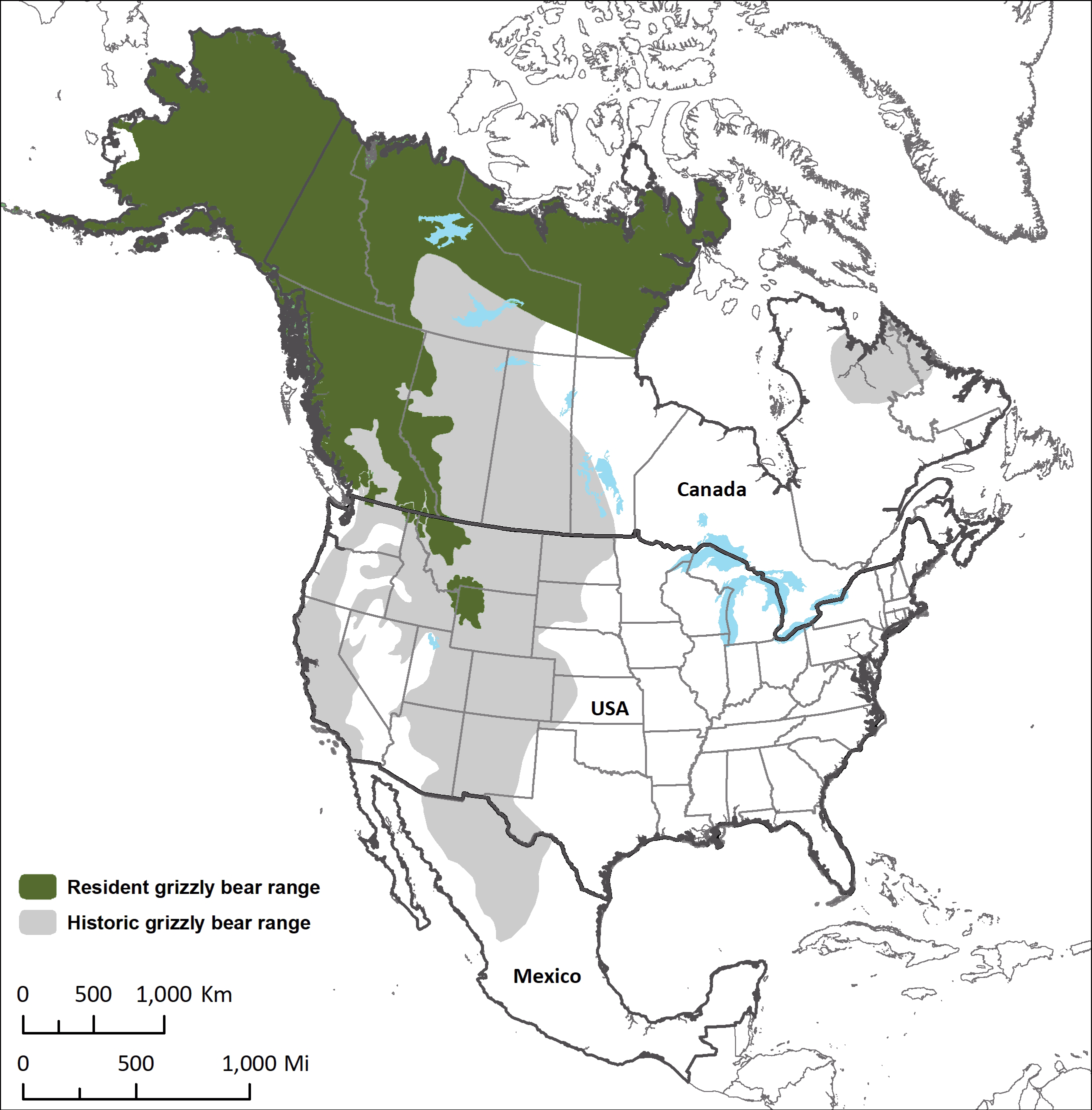 Grizzly Bear Ranges